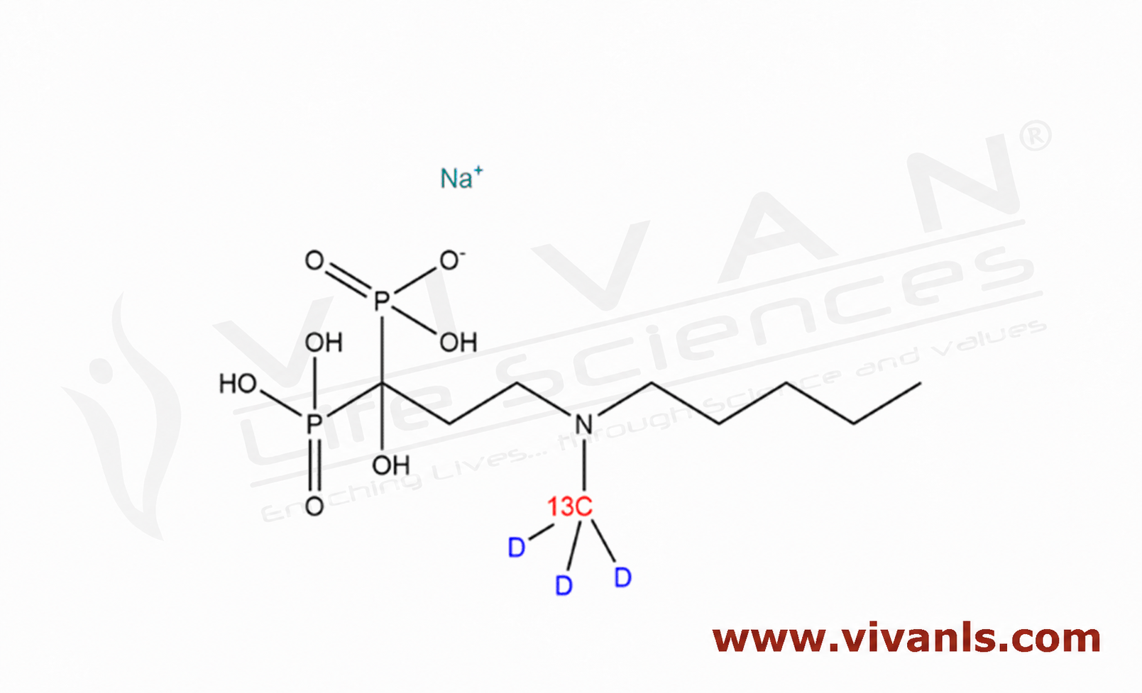 Stable Isotope Labeled Compounds-Ibandronate Sodium 13CD3-1784796567.png